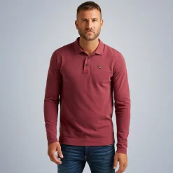 PME Legend Tops*Polo Shirt With Long Sleeves Red