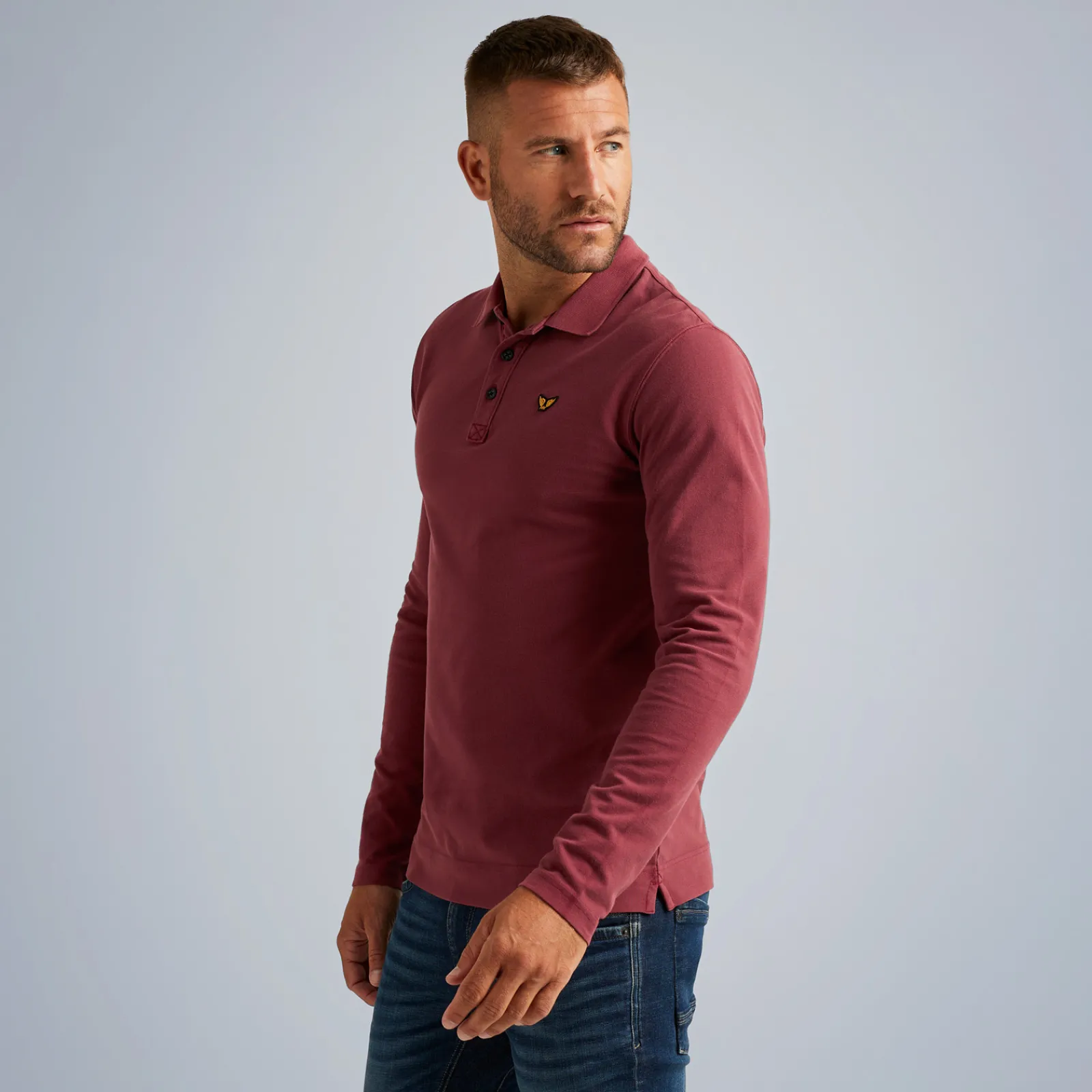 PME Legend Tops*Polo Shirt With Long Sleeves Red