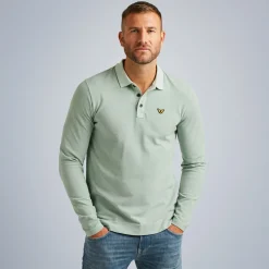 PME Legend Tops*Polo Shirt With Long Sleeves Green