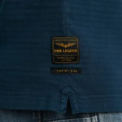 PME Legend Tops*Polo Shirt With Long Sleeves Blue