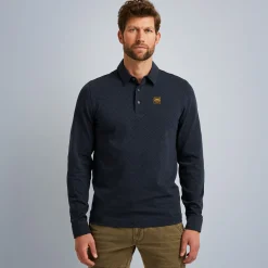PME Legend Tops*Polo With Long Sleeves Blue