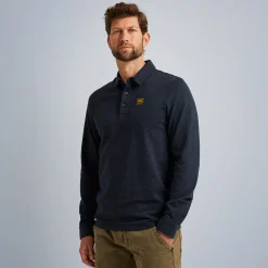 PME Legend Tops*Polo With Long Sleeves Blue