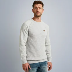 PME Legend Tops*Pullover In A Material Mix Beige
