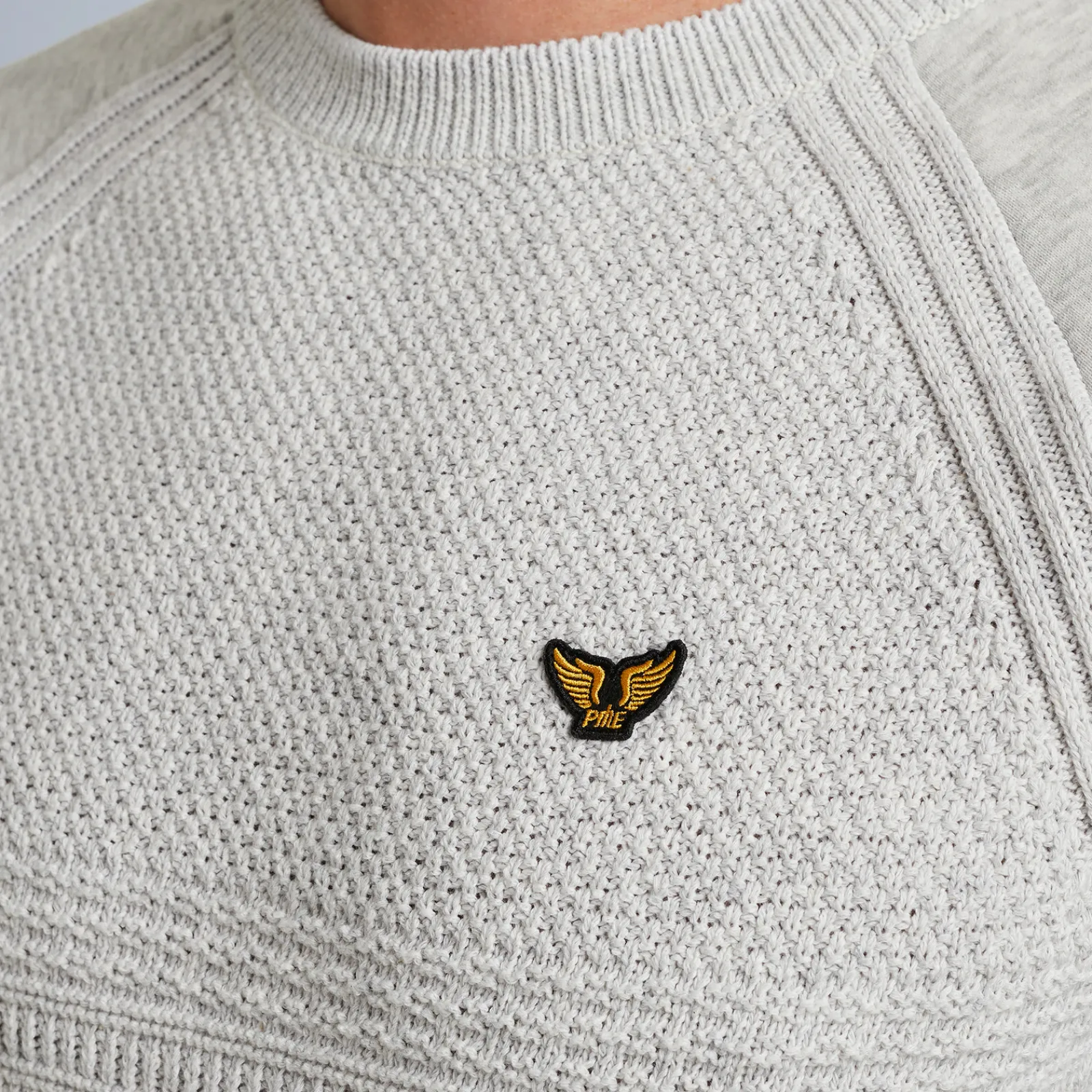 PME Legend Tops*Pullover In A Material Mix Beige