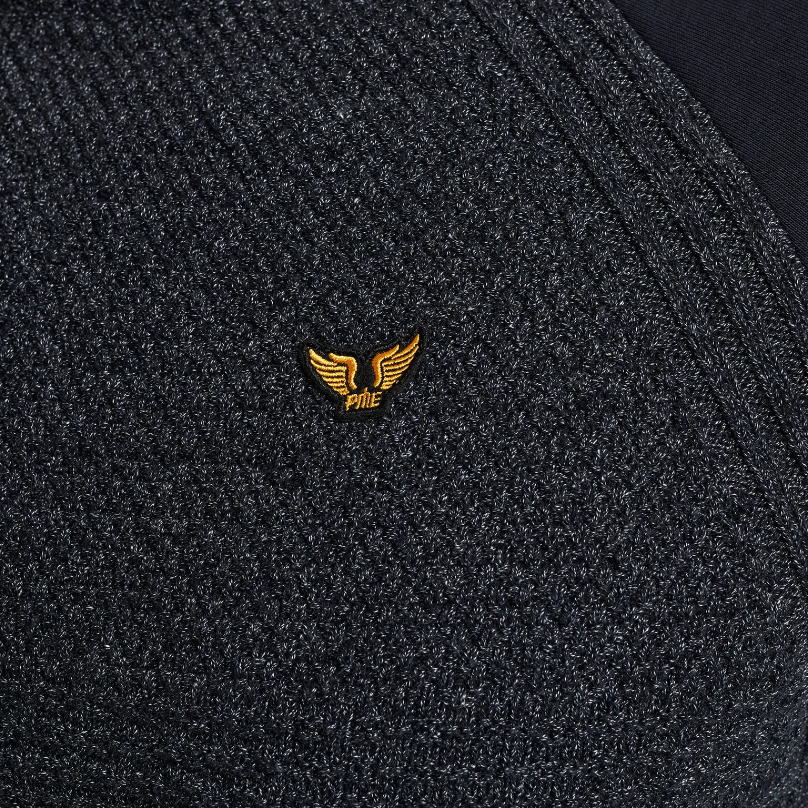 PME Legend Tops*Pullover In A Material Mix Blue