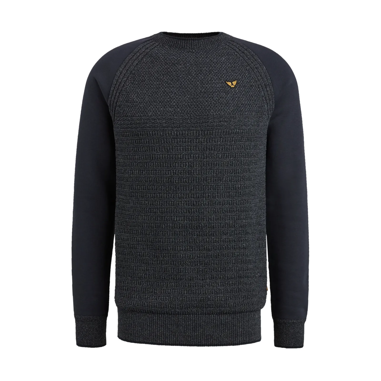 PME Legend Tops*Pullover In A Material Mix Blue