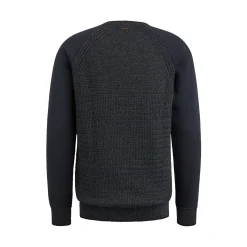 PME Legend Tops*Pullover In A Material Mix Blue