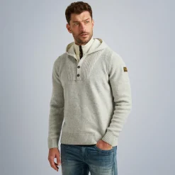 PME Legend Tops*Pullover In A Wool Blend Grey