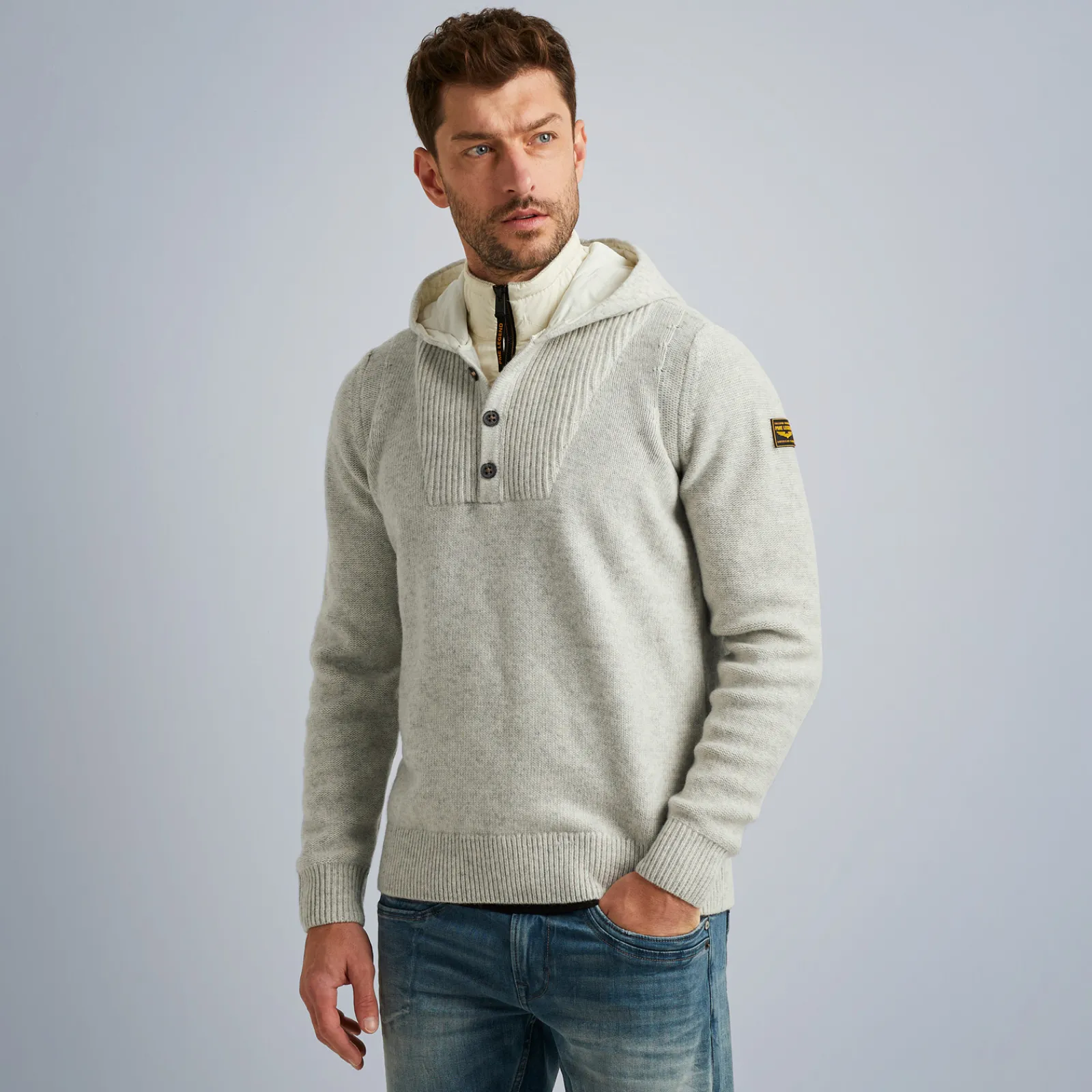 PME Legend Tops*Pullover In A Wool Blend Grey