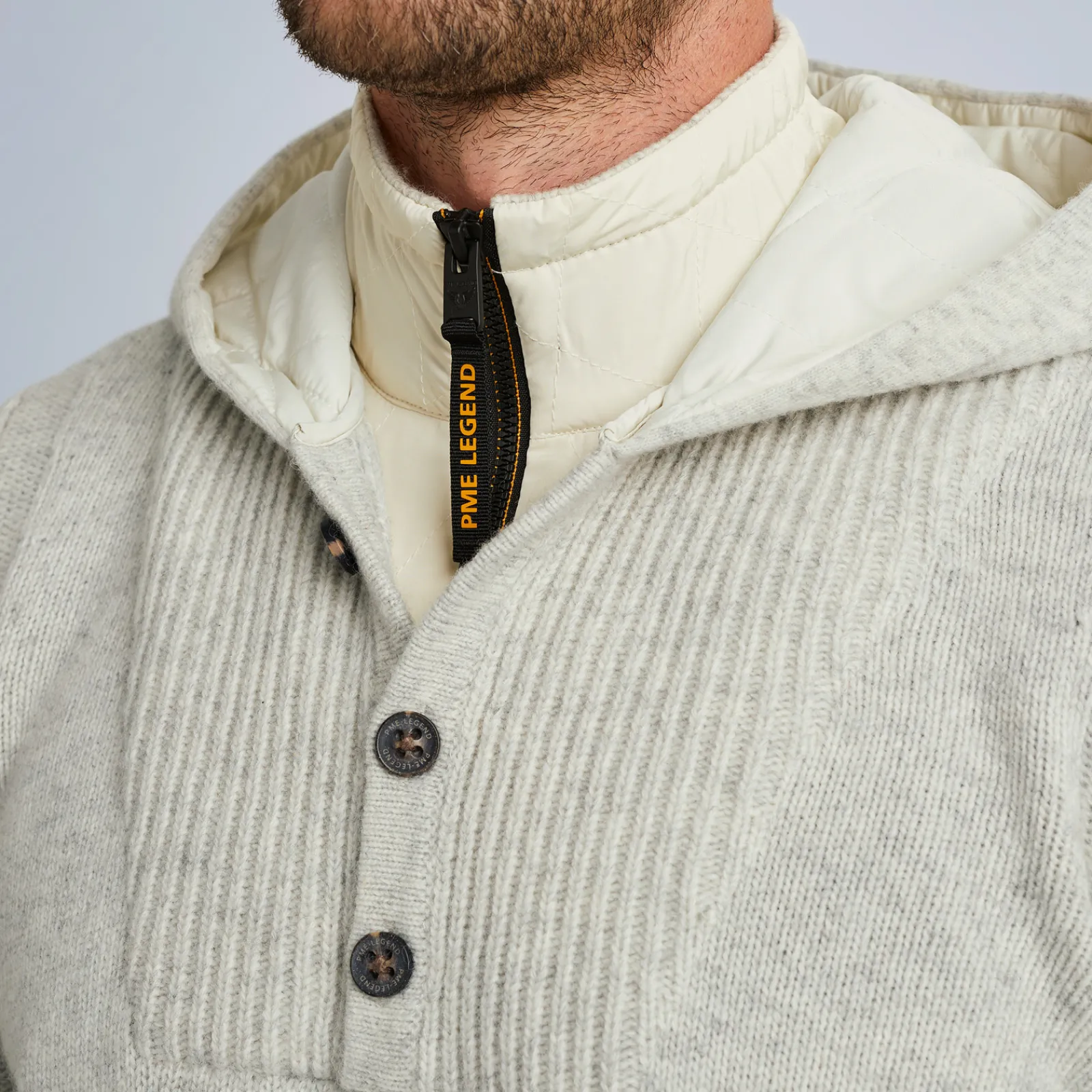 PME Legend Tops*Pullover In A Wool Blend Grey