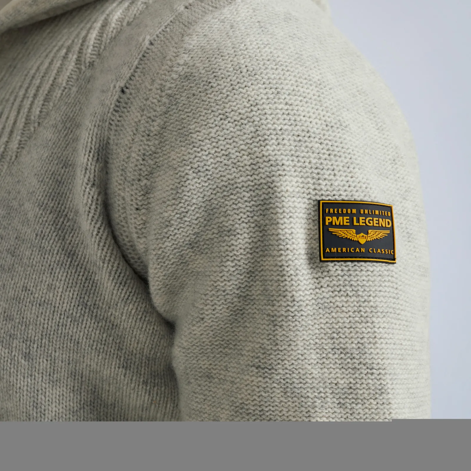 PME Legend Tops*Pullover In A Wool Blend Grey