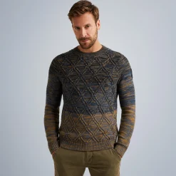 PME Legend Tops*Pullover In Mouline Yarn Blue