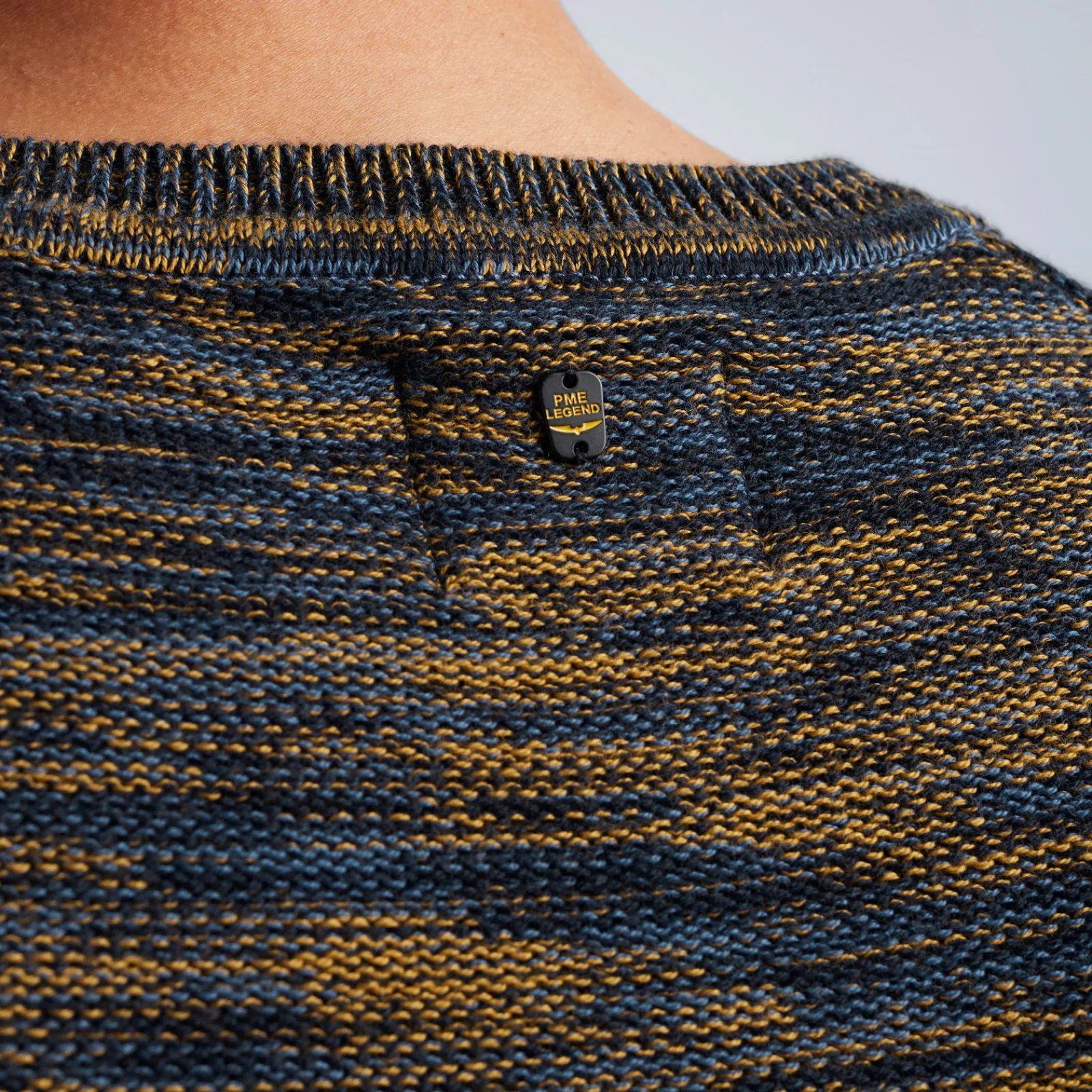 PME Legend Tops*Pullover In Mouline Yarn Blue