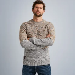 PME Legend Tops*Pullover In Mouline Yarn Grey