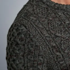 PME Legend Tops*Pullover With Cable Pattern Grey