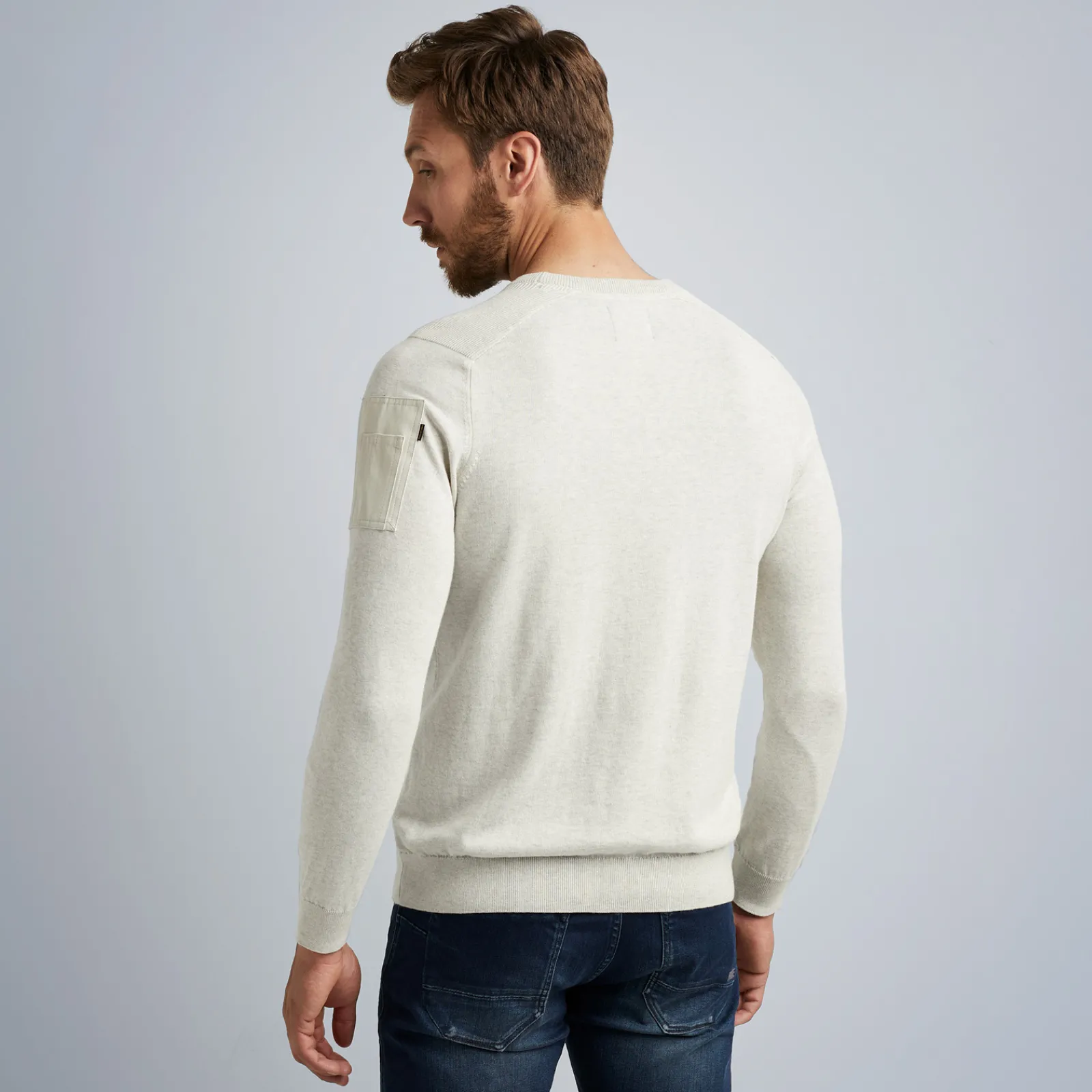 PME Legend Tops*Pullover With Cargo Pocket Grey