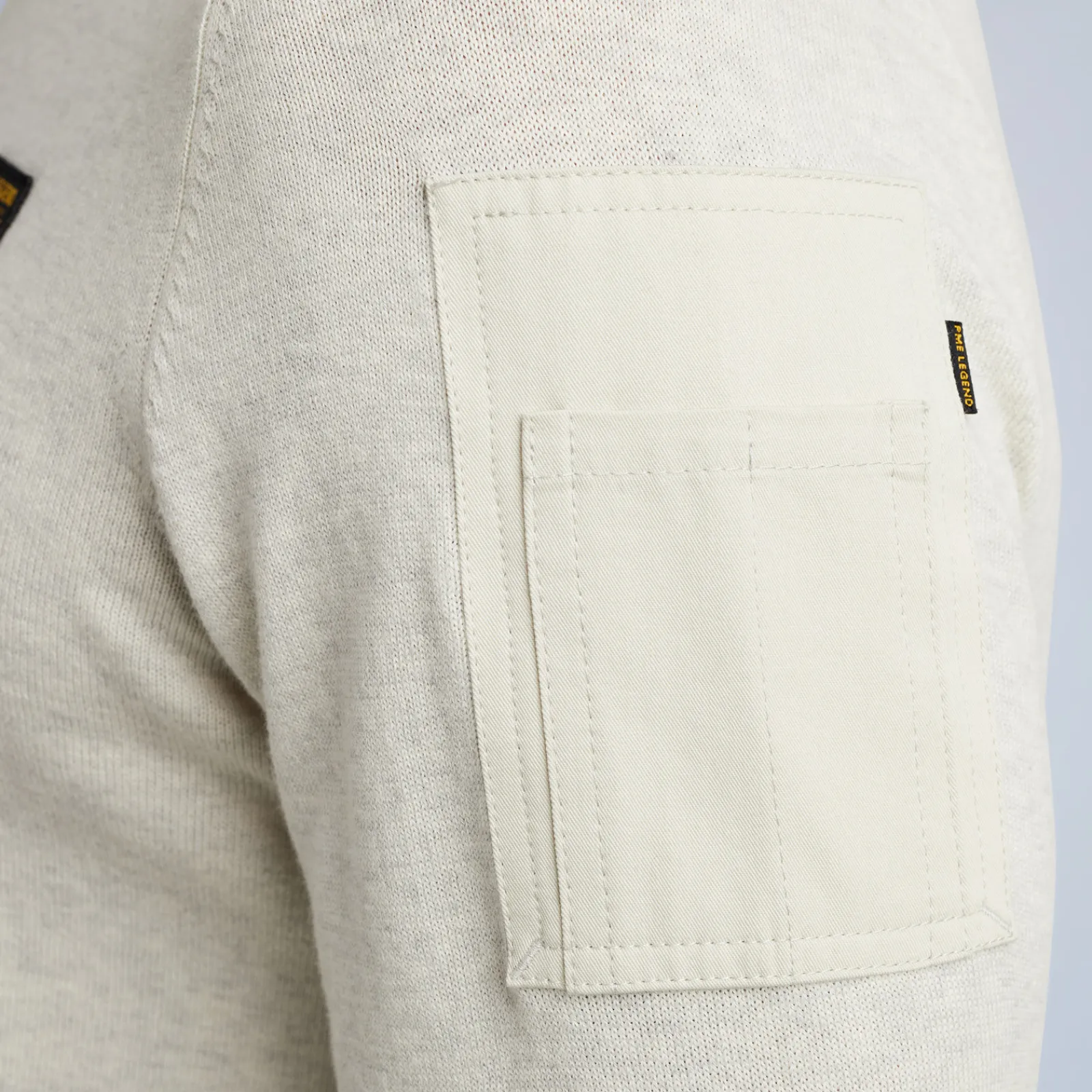PME Legend Tops*Pullover With Cargo Pocket Grey