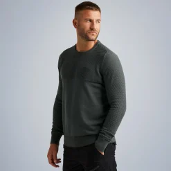 PME Legend Tops*Pullover With Different Structures Green