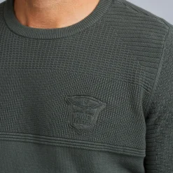 PME Legend Tops*Pullover With Different Structures Green