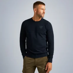 PME Legend Tops*Pullover With Different Structures Blue