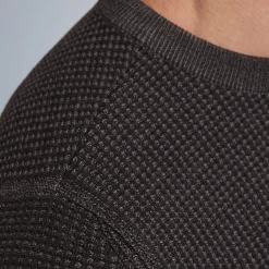 PME Legend Tops*Pullover With Different Textures Grey