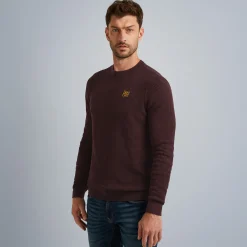PME Legend Tops*Pullover With Different Textures Brown