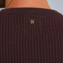 PME Legend Tops*Pullover With Different Textures Brown