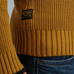 PME Legend Tops*Pullover With Half Zipper Brown