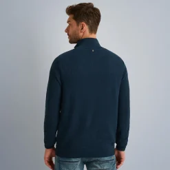 PME Legend Tops*Pullover With Half Zipper Blue