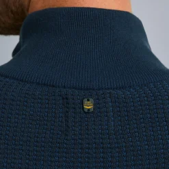PME Legend Tops*Pullover With Half Zipper Blue