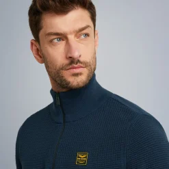 PME Legend Tops*Pullover With Half Zipper Blue