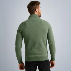 PME Legend Tops*Pullover With Half Zipper Green