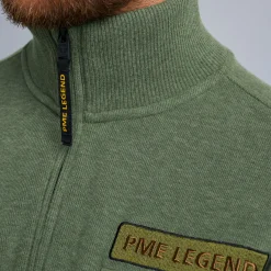 PME Legend Tops*Pullover With Half Zipper Green