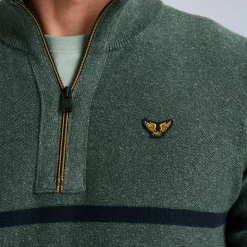 PME Legend Tops*Pullover With Half Zipper Green