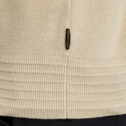 PME Legend Tops*Pullover With Half Zipper Beige