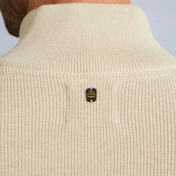PME Legend Tops*Pullover With Half Zipper Beige
