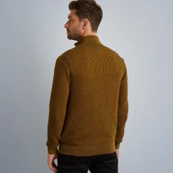 PME Legend Tops*Pullover With Half Zipper Brown