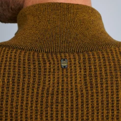 PME Legend Tops*Pullover With Half Zipper Brown
