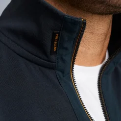 PME Legend Tops*Pullover With Half Zipper Blue