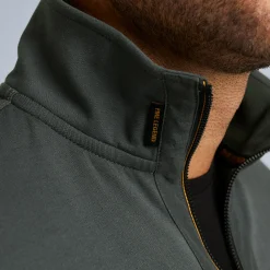 PME Legend Tops*Pullover With Half Zipper Green