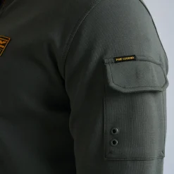 PME Legend Tops*Pullover With Half Zipper Green