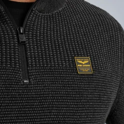 PME Legend Tops*Pullover With Half Zipper Grey