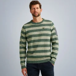 PME Legend Tops*Pullover With Stripe Pattern Green