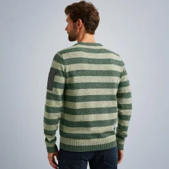 PME Legend Tops*Pullover With Stripe Pattern Green