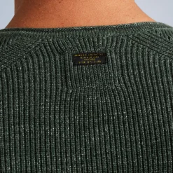 PME Legend Tops*Rib Knit Pullover With Cargo Pocket Green