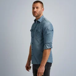 PME Legend Tops*Shirt In Indigo Corduroy Blue