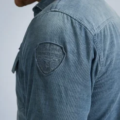 PME Legend Tops*Shirt In Indigo Corduroy Blue