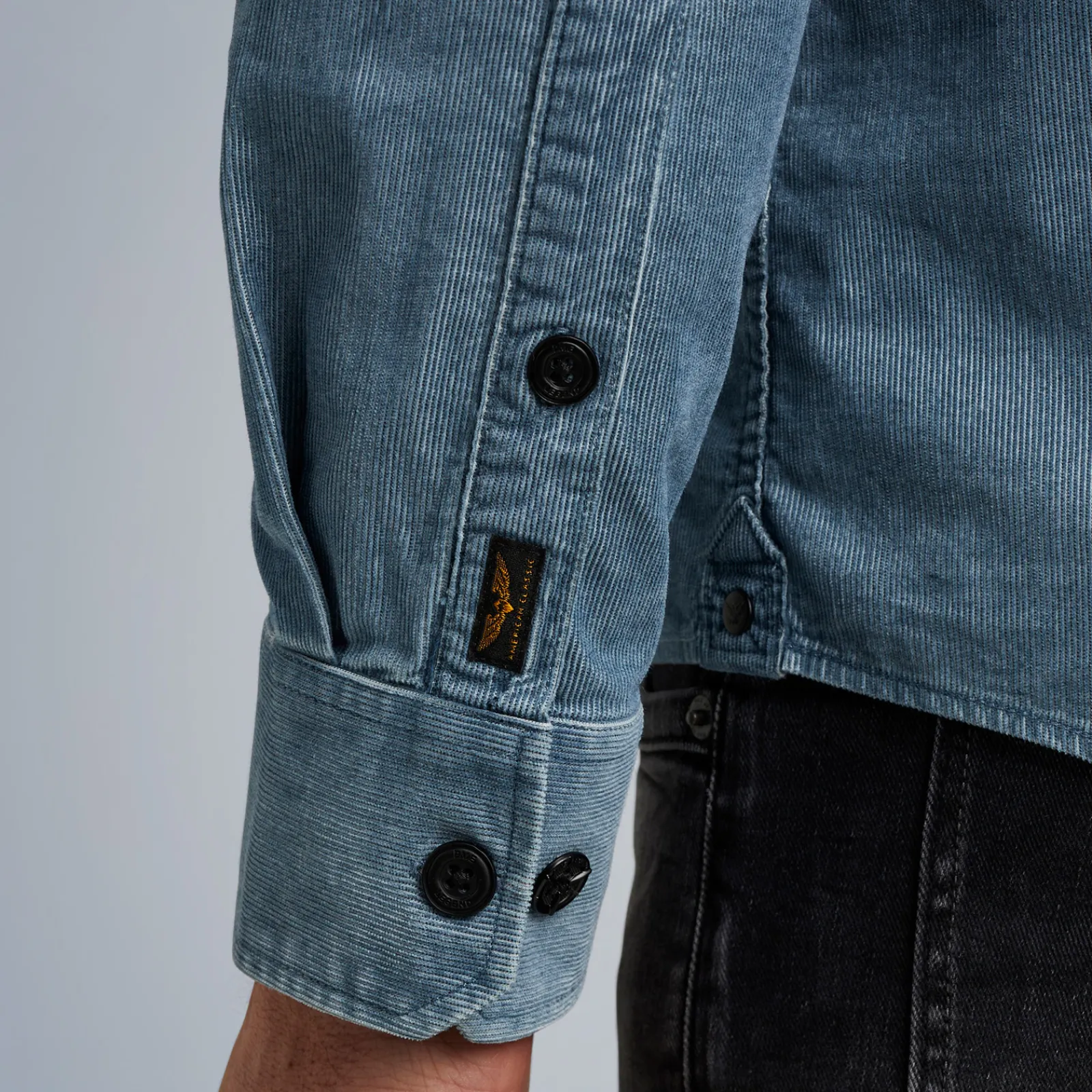PME Legend Tops*Shirt In Indigo Corduroy Blue