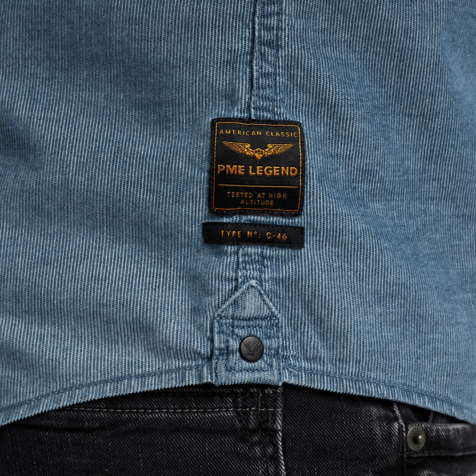 PME Legend Tops*Shirt In Indigo Corduroy Blue