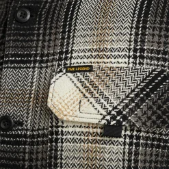 PME Legend Tops*Shirt Jacket With Check Pattern Grey